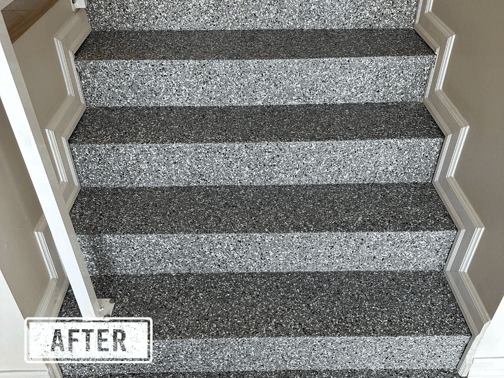 Stairs after — new flooring
