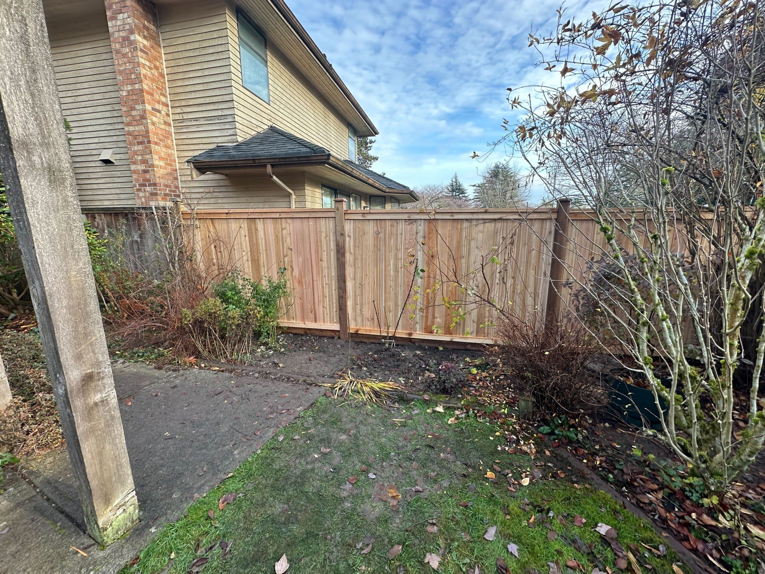 Fence after — new fence installed