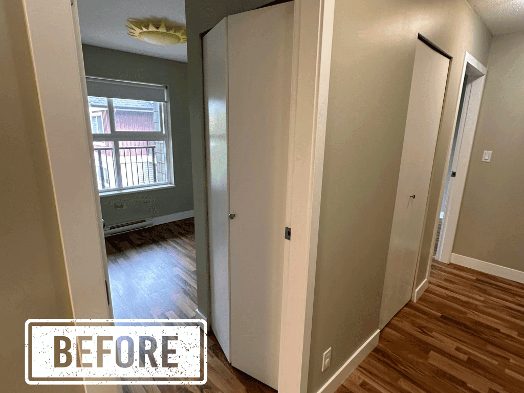Closet before — old layout