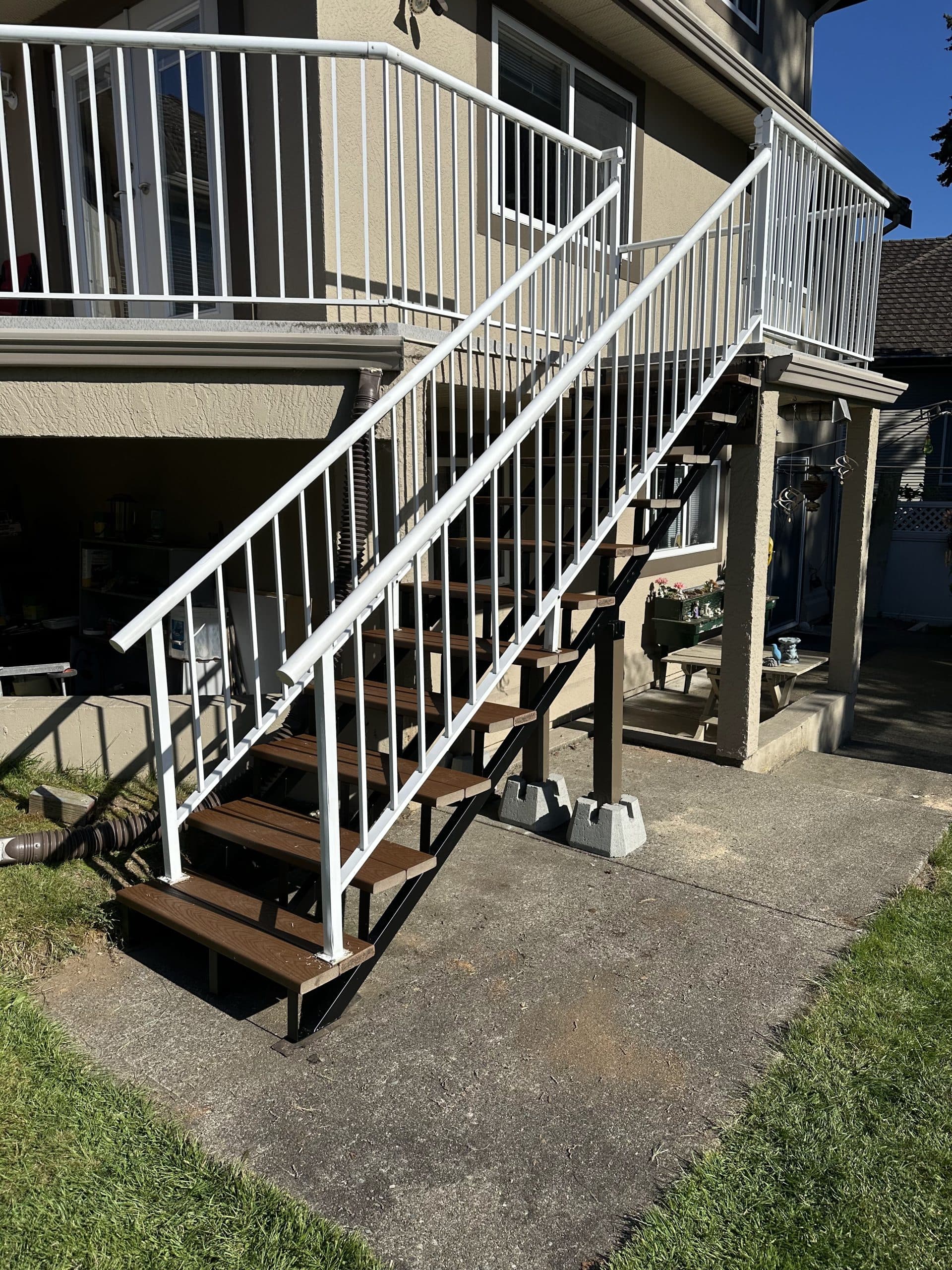 Deck after — new decking installed